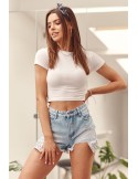 Jeansshorts mit Paillettentasche 17120 – Online-Shop – Boutique